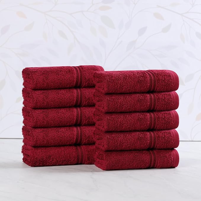 Superior Egyptian Cotton 10-Piece Face Towel Set, Small Towels - Image 2