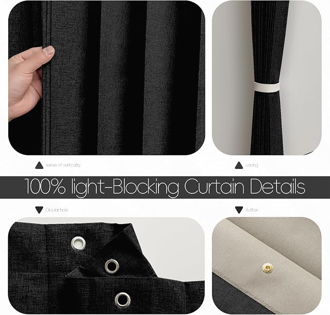 100% Blackout Fabric Folding Door Curtain - Image 6