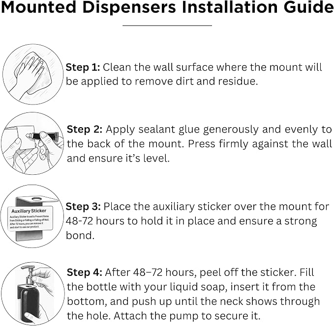Luxury Shampoo and Conditioner Dispenser Set Wall Mounted by Brighter Barns - Image 8