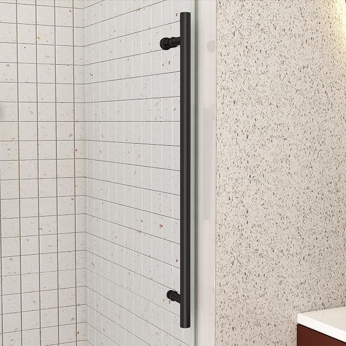 Sunrosa 60" W x 76" H Frameless Shower Door, Sliding Shower Door - Image 4