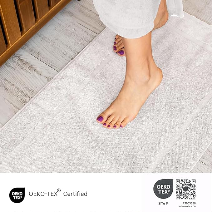SALBAKOS 100% Turkish Cotton Bath Mat Set 2-Piece - Image 7