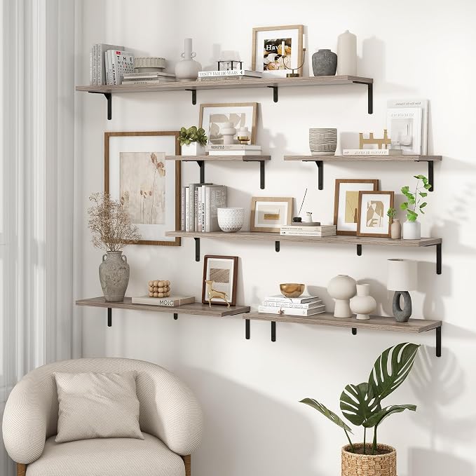 Fun Memories Deep Floating Shelves, 48W x 8D Floating Shelves Set of 2 - Image 7