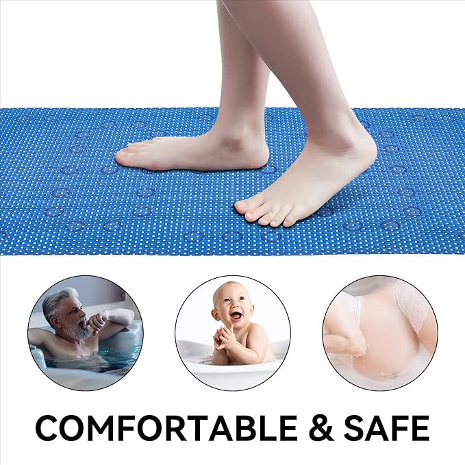 Bathtub Mat Non Slip Ivory 36” X 17” Shower Mat Soft Foam Bath Mats - Image 7
