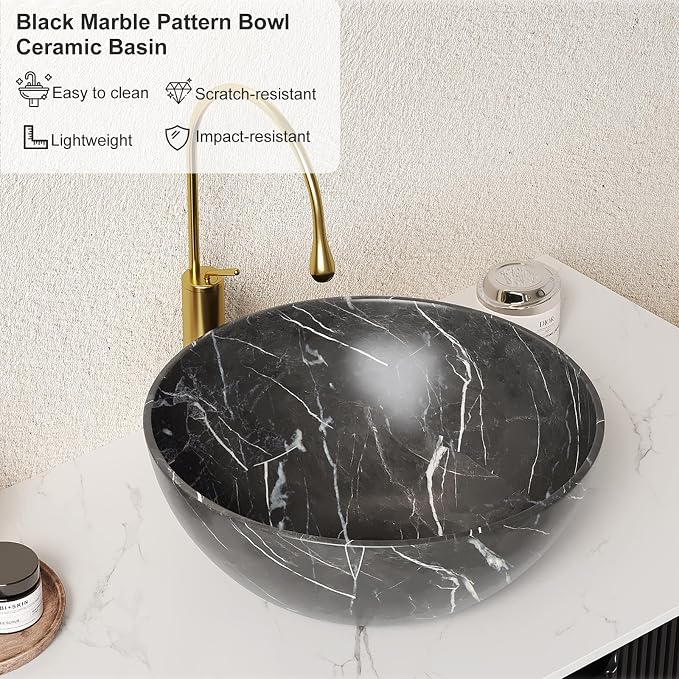 36" Bathroom Vanity with Sink, Floating Cabinet with Ultra-Thin Ceramic Basin - Image 4