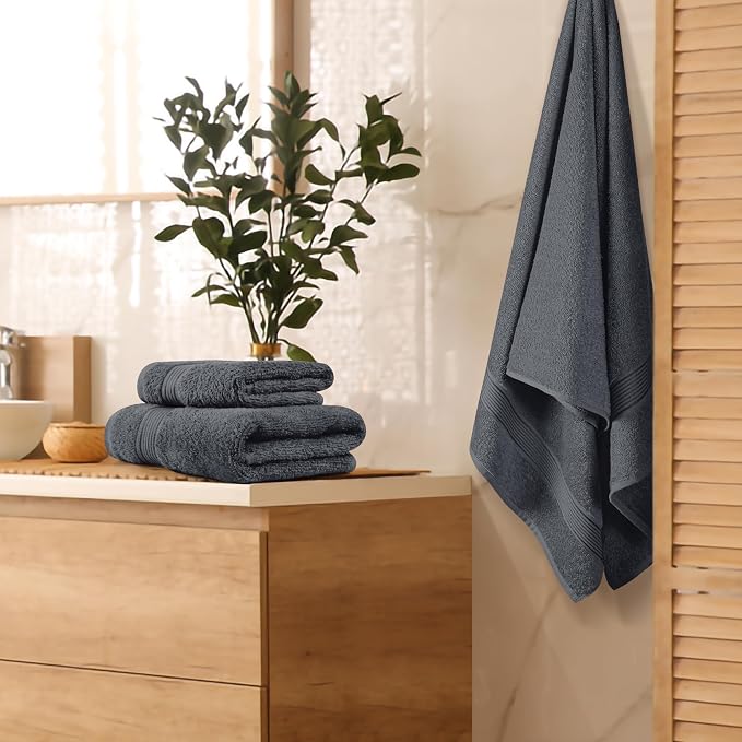 Belizzi Home Ultra Soft 3 Pack Cotton Towel Set, Contains a Bath Towel 28x55 - Image 3
