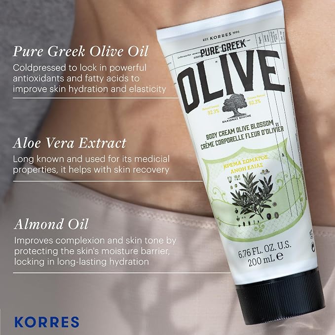 KORRES Olive Body Lotion for Dry Skin Moisturizer Cream - Image 4