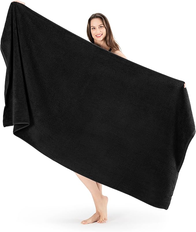 SALBAKOS 100% Turkish Cotton Jumbo Bath Sheet Towel Oversized 40x80 inch | by SALBAKOS