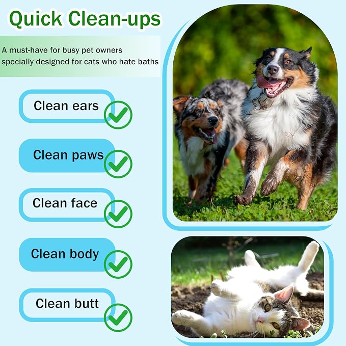 Dog Wipes Cleaning Deodorizing & Washing Gloves - Image 3
