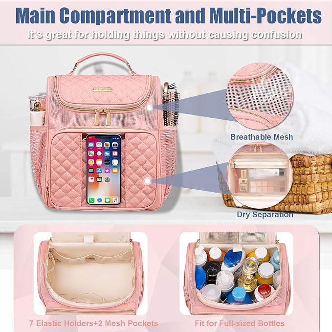 Large Toiletry Bag for Women Men, Portable Shower Caddy For College Dorms - Image 5
