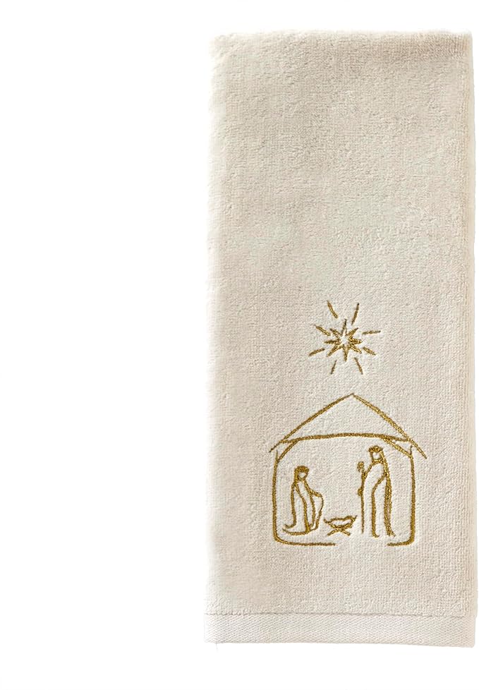 SKL Home Religious/Christmas/Winter Nativity Hand Towel 2pc Set - Image 3