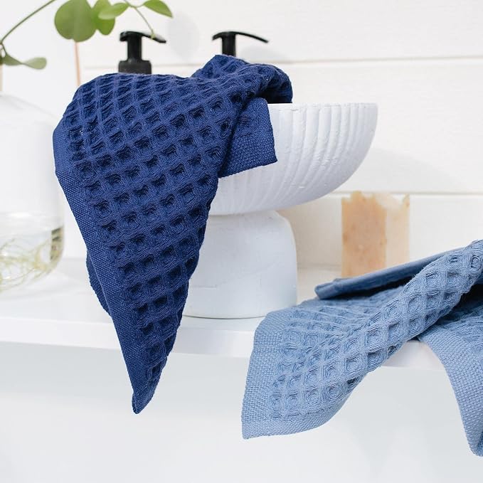 sea me at home Waffle Washcloths Set, 100% Turkish Cotton - Image 2