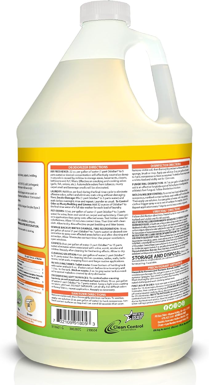 OdoBan Aroma Eliminator Set, Made in the USA, 10 Ounce 360-Degree Continuous - Image 5