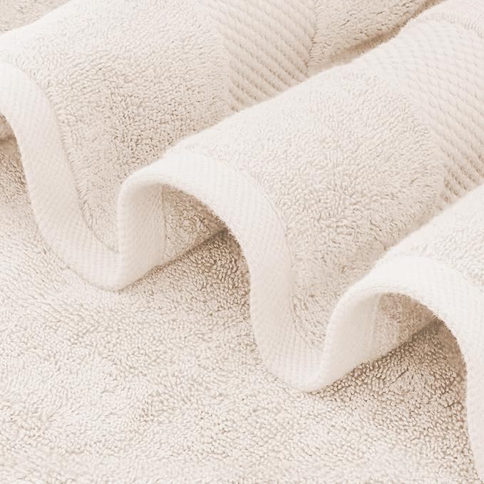 Delara 100% Organic Cotton Towels 650 GSM Plush Feather Touch Quick Dry Hand - Image 3