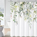 Gibelle Extra Long Shower Curtain 72 x 84, Tall Sage Green Floral Fabric Shower by Gibelle