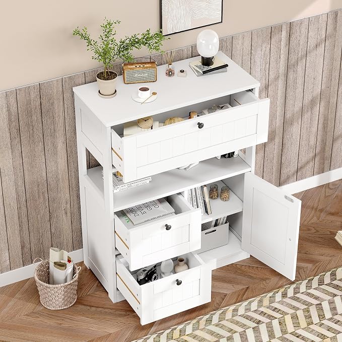Bathroom Cabinet, Modern Bathroom Floor Storage Cabinet Organizer - Image 4