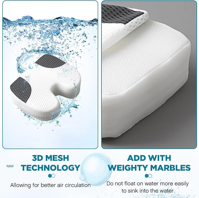 Suzile 1 Pcs Hot Tub Booster Seat Weighted Spa Bathtub Booster Inflatable - Image 4