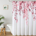 Colorful Star Pink Eucalyptus Waterproof Shower Curtain Set by Colorful+Star