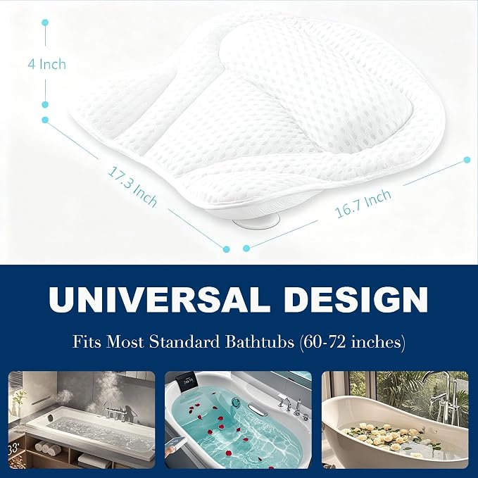 YHan 4D Air Mesh Bath Pillow for Tub - Image 5