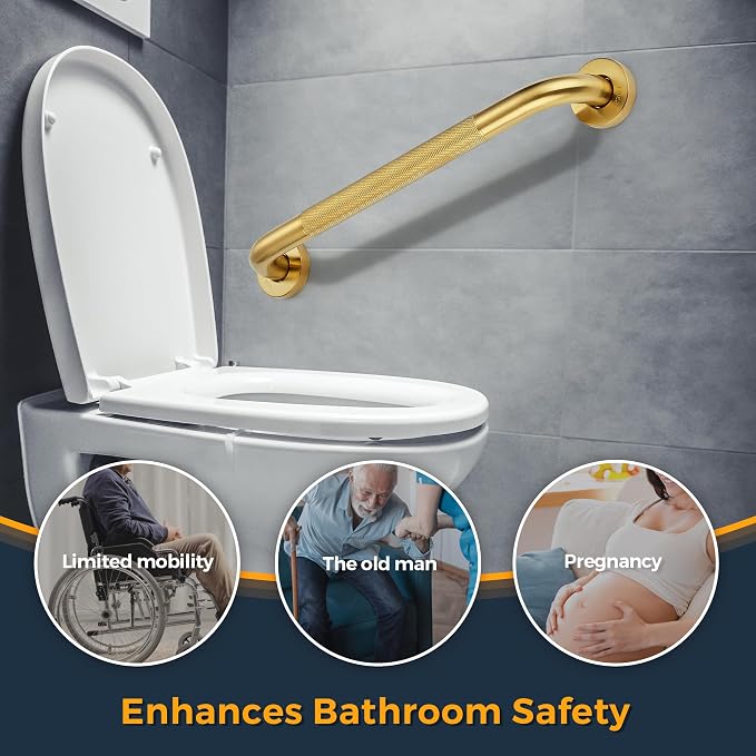 Grab Bars for Shower, 2 Pack 12-Inch Anti Slip Shower Handles for Elderly - Image 2