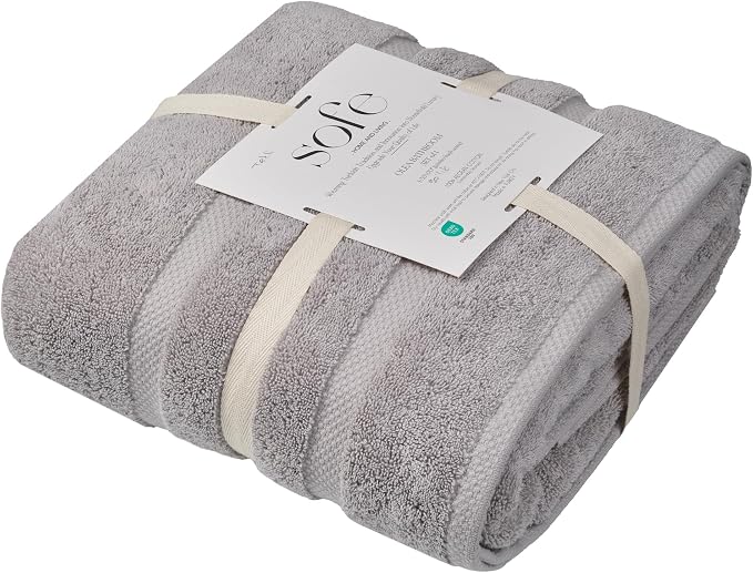 SOFE H&L | Olea Luxury Turkish Cotton Bath Towel Set of 1 : 1 Jumbo Bath Towel - Image 7