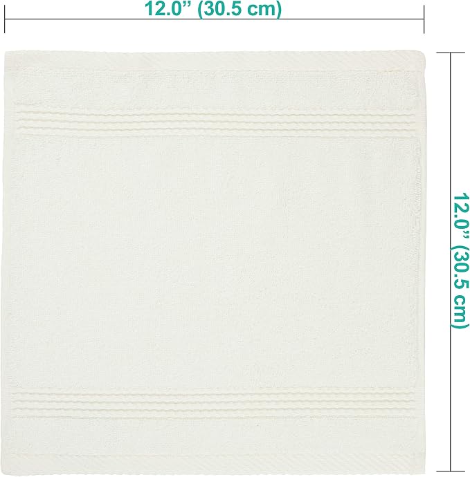 EastNBlue Lara 100% Turkish Cotton Washcloths 4 Pack, Extra Soft & Absorbent - Image 3