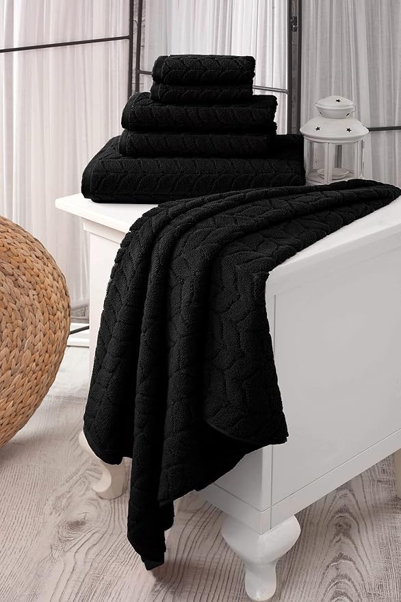 BAGNO MILANO Turkish Bath Towels, Soft Plush Jacquard Luxury Bath Towels - Image 2