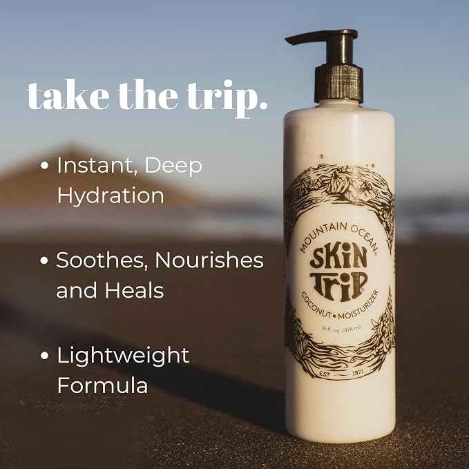 Mountain Ocean Skin Trip Coconut Body Lotion, 16 Oz Pump, Lightweight, Fast - Image 3