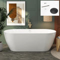 FerdY 67" Bali Elite Acrylic Freestanding Bathtub, Gracefully Shaped by FerdY