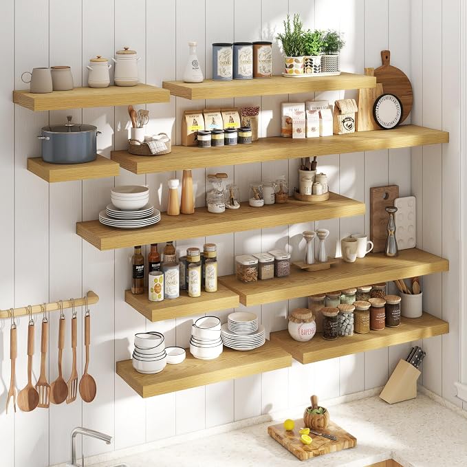 40 Inch Long Floating Shelves for Wall Set of 2, Easy Install Engineered Wood - Image 7
