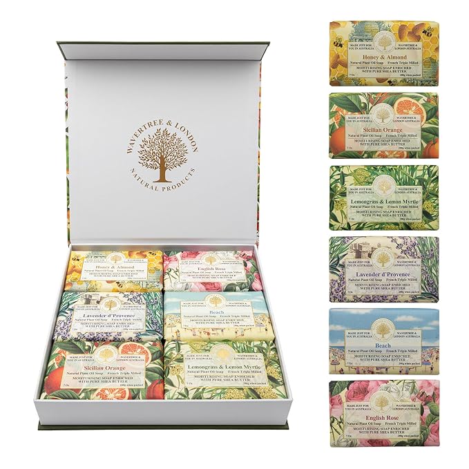 Wavertree & London Natural Soap Bars Gift Set, 7 Oz Assorted Scented Bar Soap by AustralianNaturalSoap