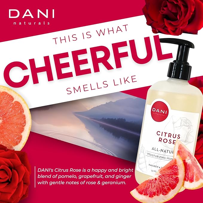 DANI Naturals Moisturizing Hand Soap – Citrus Rose Scent, Sulfate-Free & - Image 7