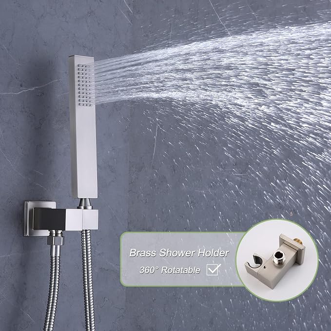 Brushed Nickel Digital Display Shower System - Image 6
