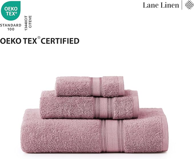 LANE LINEN Bathroom Towels Set of 12 – Zero Twist, 100% Cotton, 4 Bath - Image 8