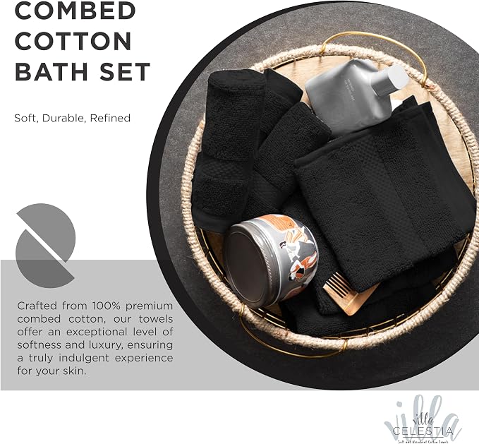 100% Cotton Bath Towel Set of 18-4 Bath Towels, 6 Hand Towels, 8 Wash Cloths - Image 2