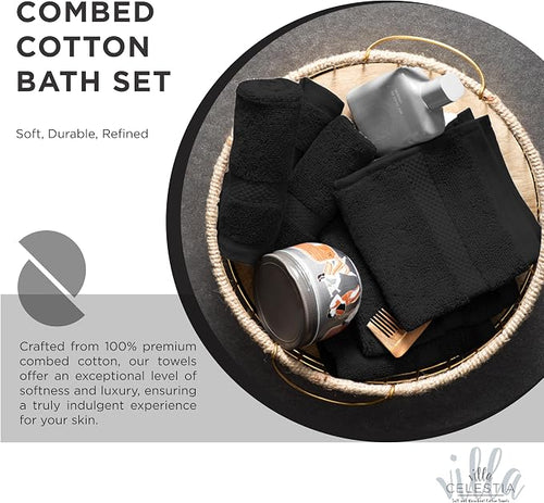 100% Cotton Bath Towel Set of 18-4 Bath Towels, 6 Hand Towels, 8 Wash Cloths - Image 2