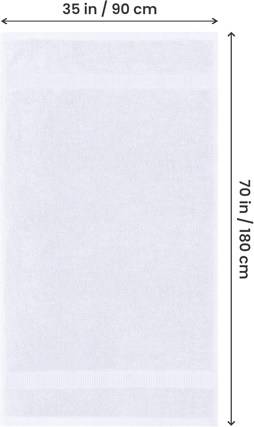 Utopia Towels Luxurious Jumbo Bath Sheet 2 Piece, 600 GSM, 35 by 70 Inches - Image 2
