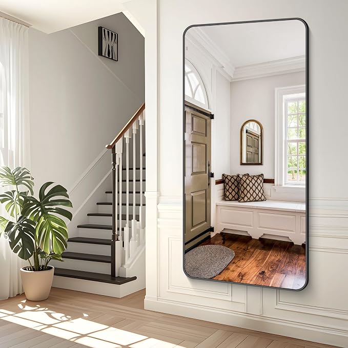 BONEWEI 72x36 inch Large Bathroom Mirror, Wall Mounted Bathroom Frame Vanity - Image 5