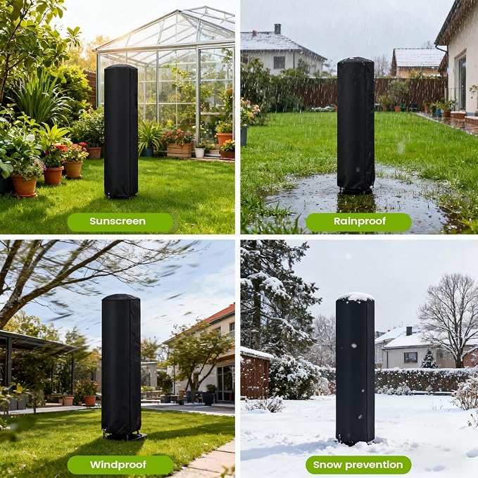 Solar Shower Cover, Windproof Outdoor Protector, 86.61×25.98 Inches Garden - Image 3