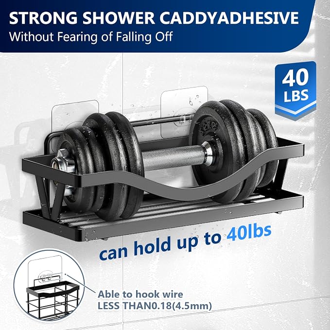 FGSAEOR 14-Pack Shower Caddy Adhesive Single Hooks - Image 3