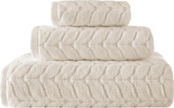 BAGNO MILANO Turkish Bath Towels, Soft Plush Jacquard Luxury Bath Towels by BagnoMilanoLuxurySoftness