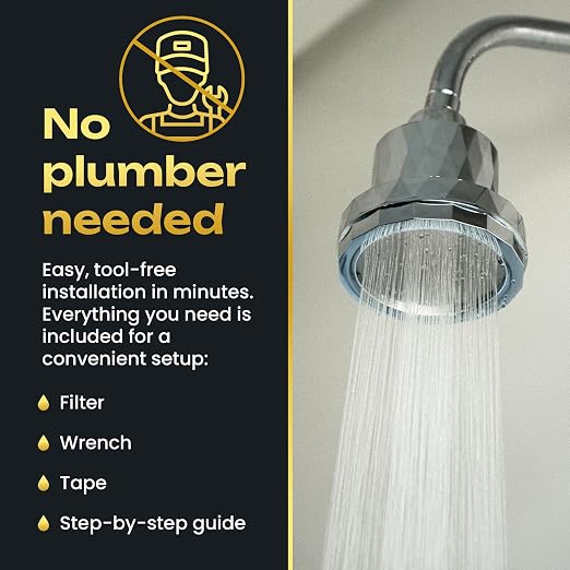 Shower with Internal Filter – Kit with 2 High-Pressure Water Softeners - Image 5