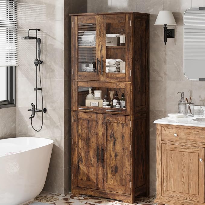 GAOMON Tall Bathroom Cabinet, Freestanding Storage Cabinet by GAOMON