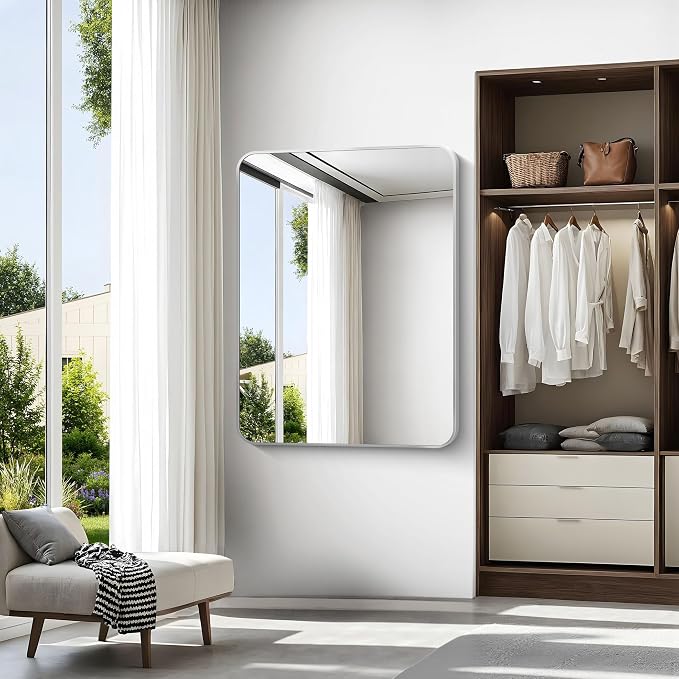 Silver Bathroom Mirror, 36x48 inch Wall Mirror - Image 4
