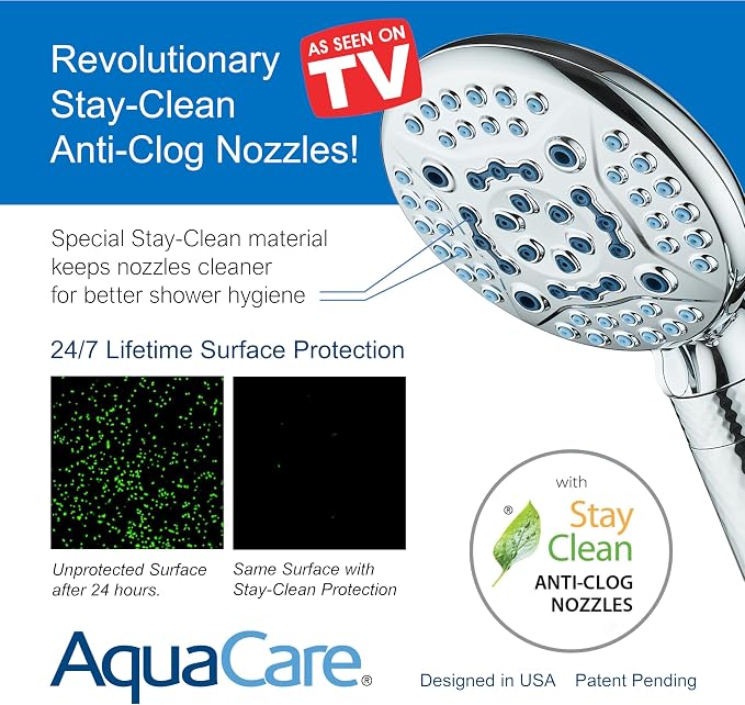 AquaCare High Pressure 6-way Dual Shower Head Combo - Image 8