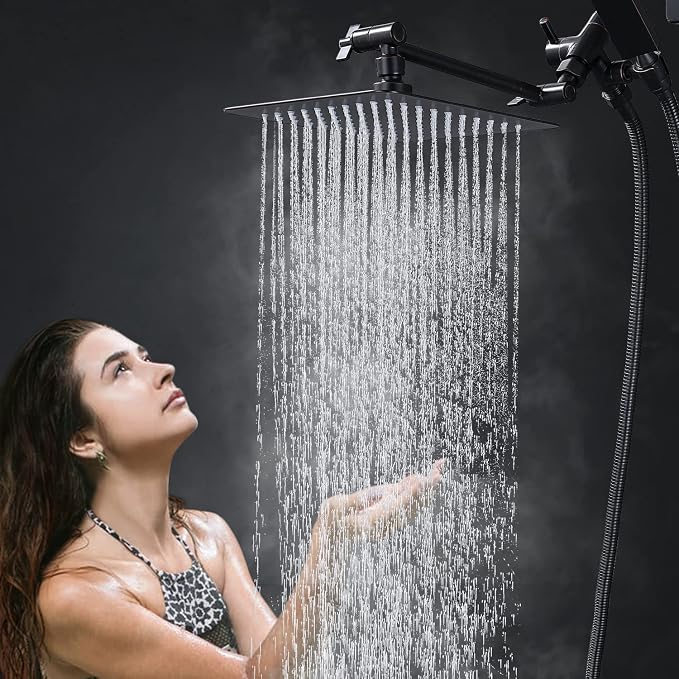 G-Promise All Metal 8 Inch Dual Square Shower Head - Image 3