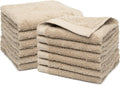 100% Cotton Washcloths Set 13” x 13” | Sand Towels | Set of 12 Ultra Soft and by Weidemans