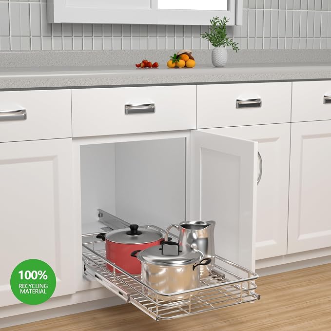 Cabinet Pull Out Shelves, Heavy-Duty Premium Collection Slide Out Shelves - Image 2