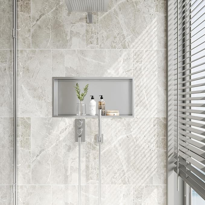 Neodrain Recessed Shower Niche Shelf Stainless Bathroom Cabinet Shelf, Inner - Image 2