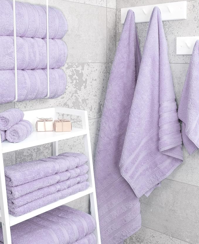 American Soft Linen Luxury 4 Piece Bath Towel Set, 600 GSM 100% Cotton Turkish - Image 3