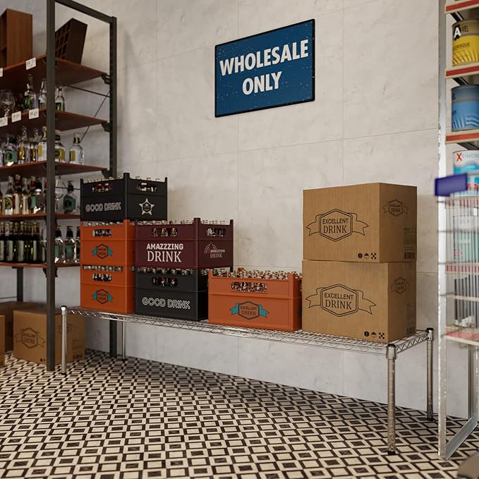 18" Deep x 72" Wide x 14" Height Wire Shelving Kit | 1-Tier | NSF Commercial - Image 7